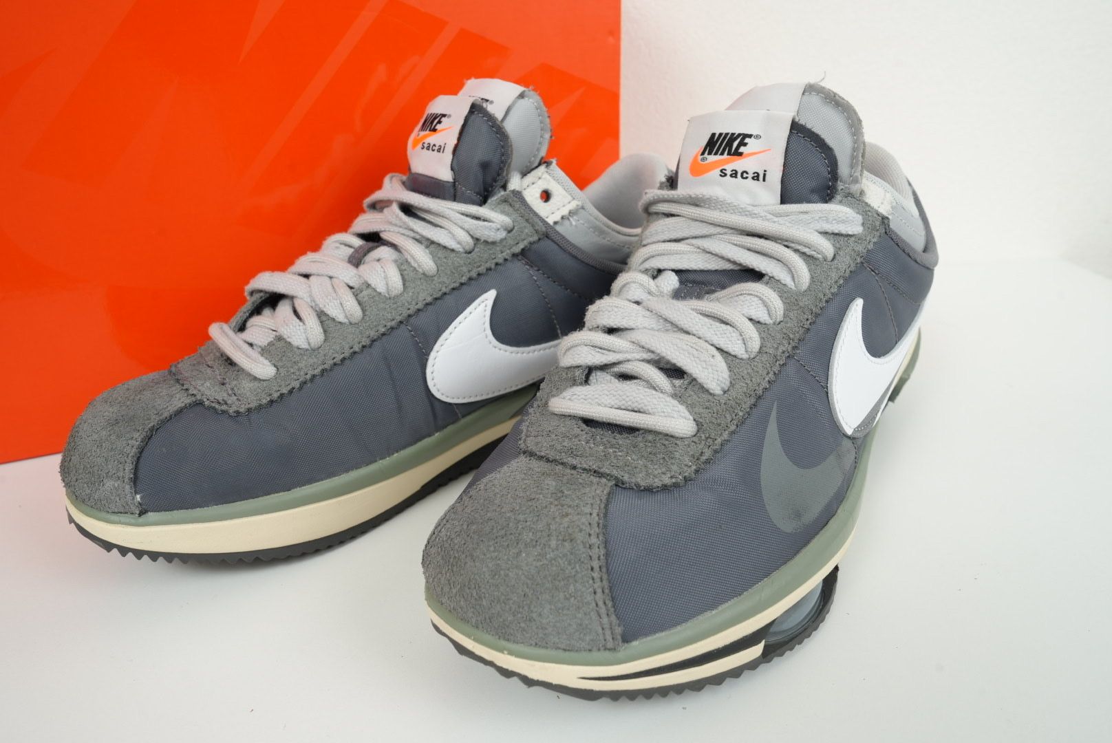 sacai × Nike Zoom Cortez "Iron Grey"