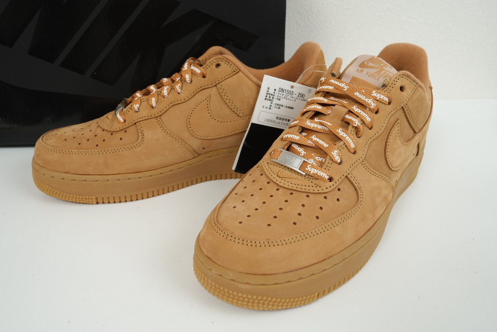 Supreme × Nike Air Force 1 Low "Flax/Wheat"