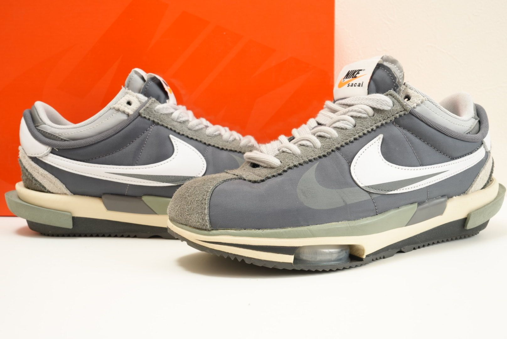 sacai × Nike Zoom Cortez "Iron Grey"