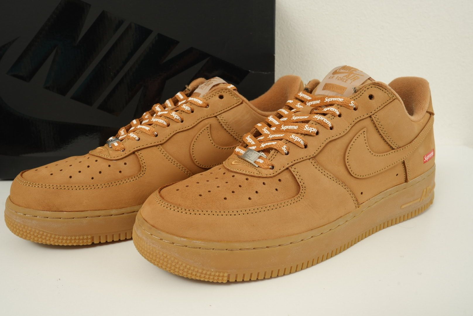 Supreme × Nike Air Force 1 Low "Flax/Wheat"