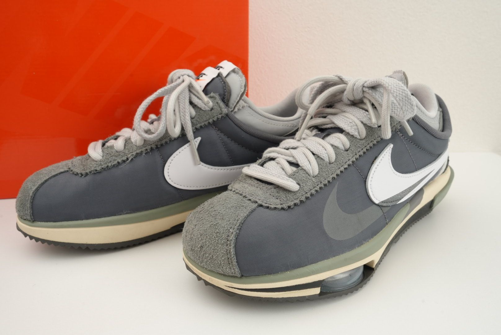 sacai × Nike Zoom Cortez "Iron Grey"