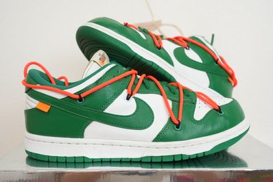 Off-White × Nike Dunk Low "White/Pine Green"
