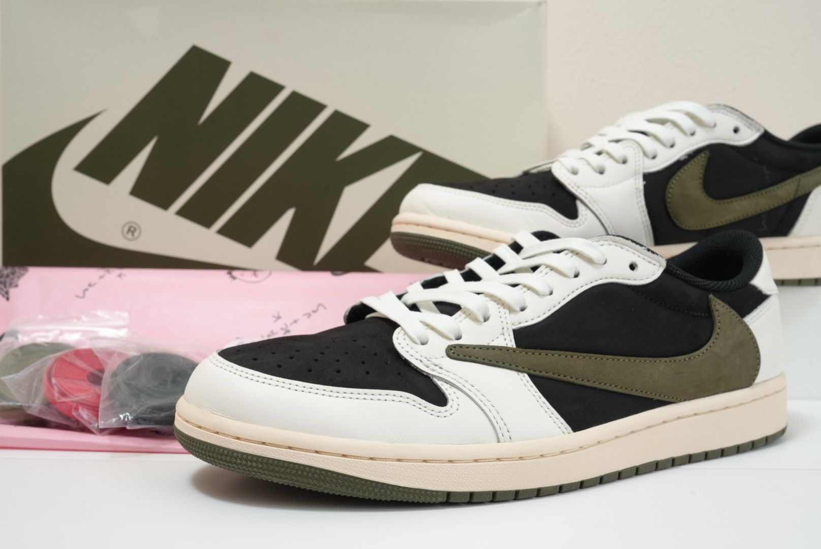 Travis Scott × Nike Women's Air Jordan 1 Low OG "Medium Olive"