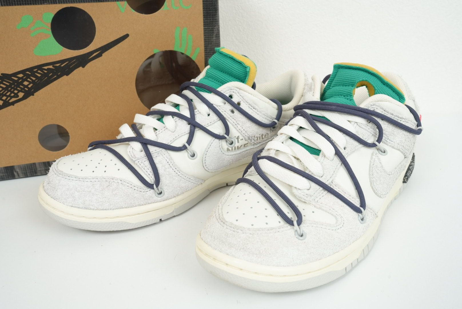 Off-White × Nike Dunk Low "Sail/Neutral Grey/Gridiron"