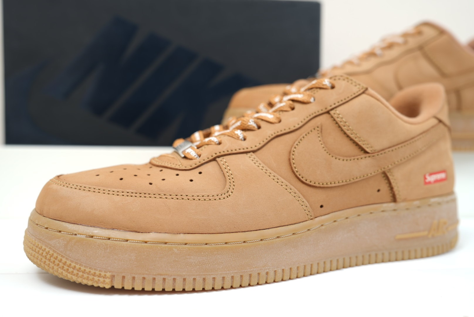 Supreme × Nike Air Force 1 Low "Flax/Wheat"