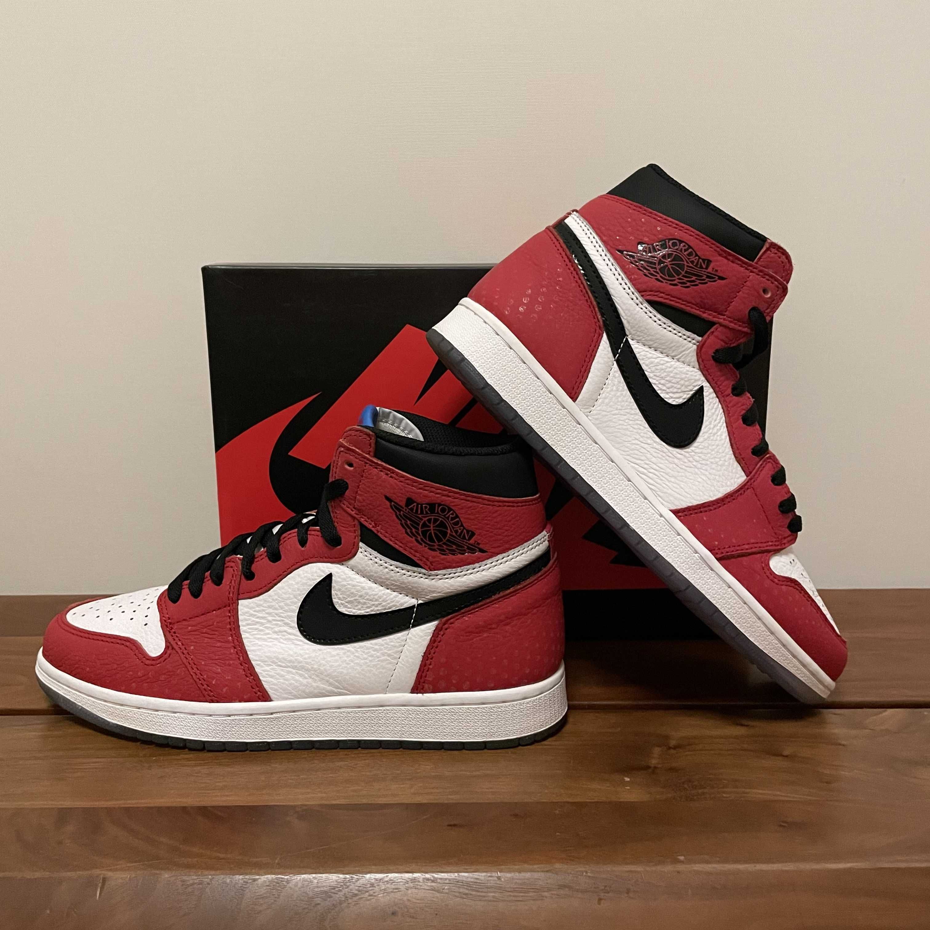 Spiderman × Nike Air Jordan 1 Origin Story "Gym Red/White/Photo Blue/Black"