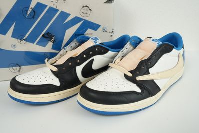 Travis Scott × fragment design × Nike Air Jordan 1 Low OG SP "Military Blue"