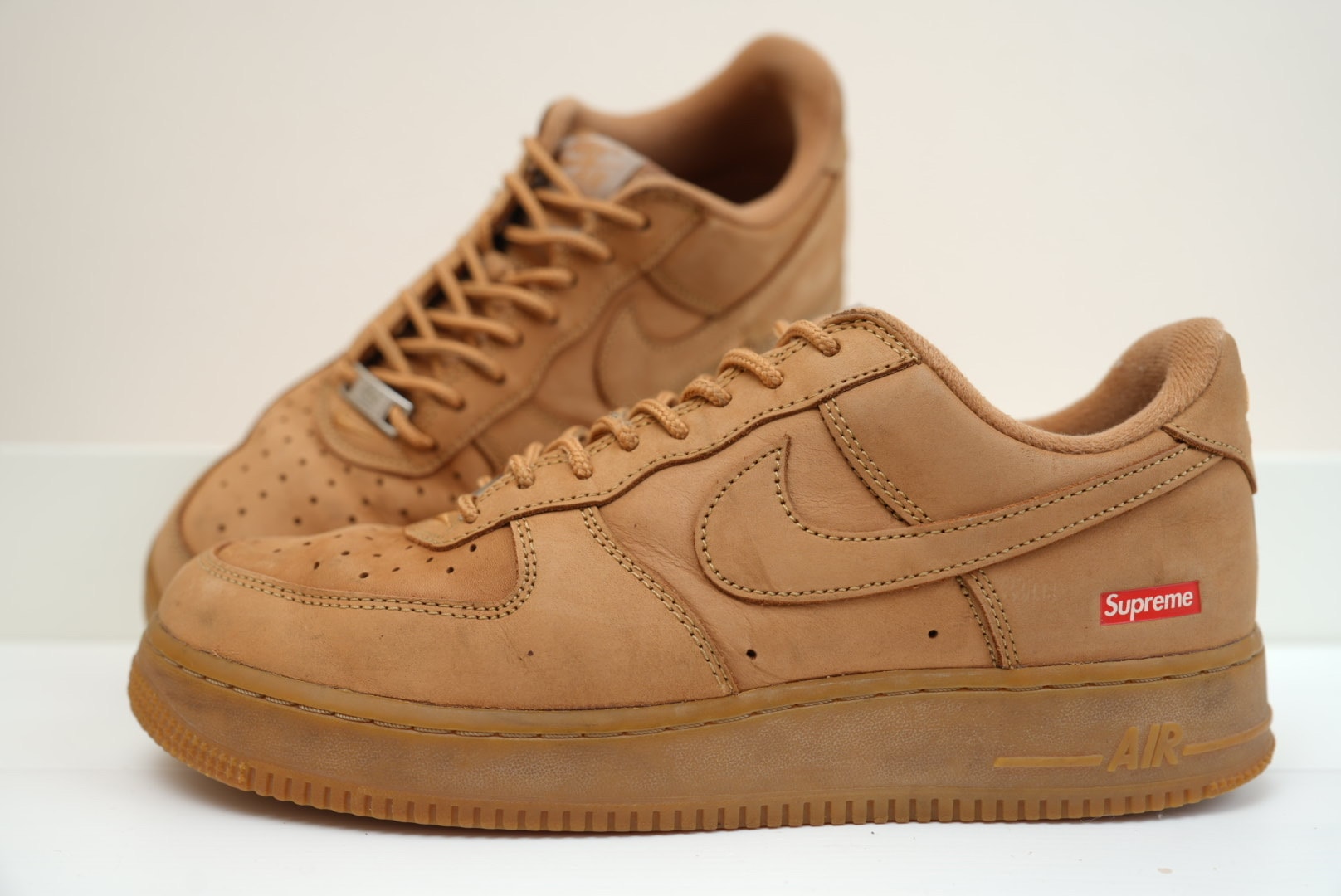 Supreme × Nike Air Force 1 Low "Flax/Wheat"