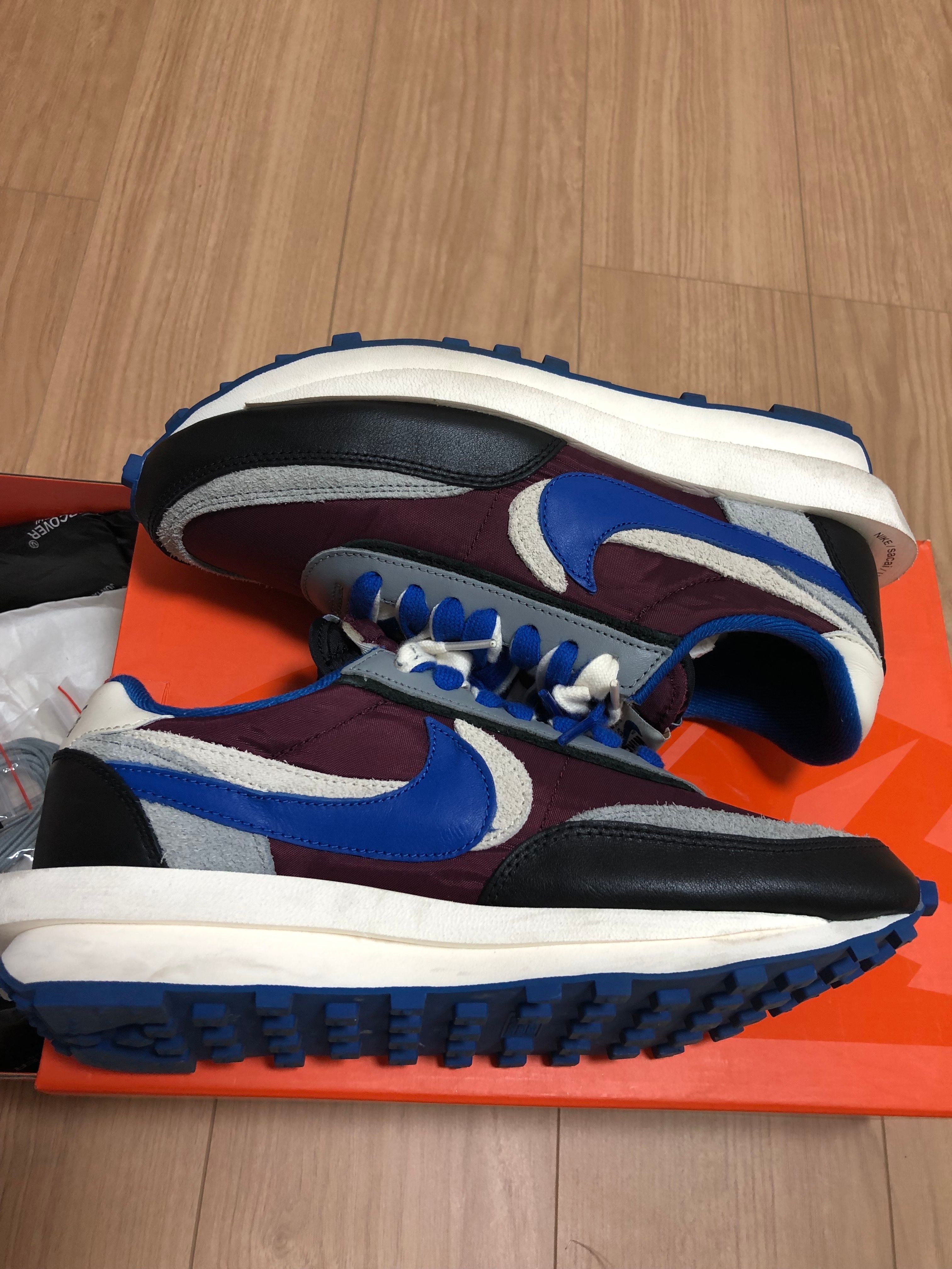 UNDERCOVER × sacai × Nike LD Waffle "Night Maroon/Pale Ivory-Ground Grey-Team Royal"