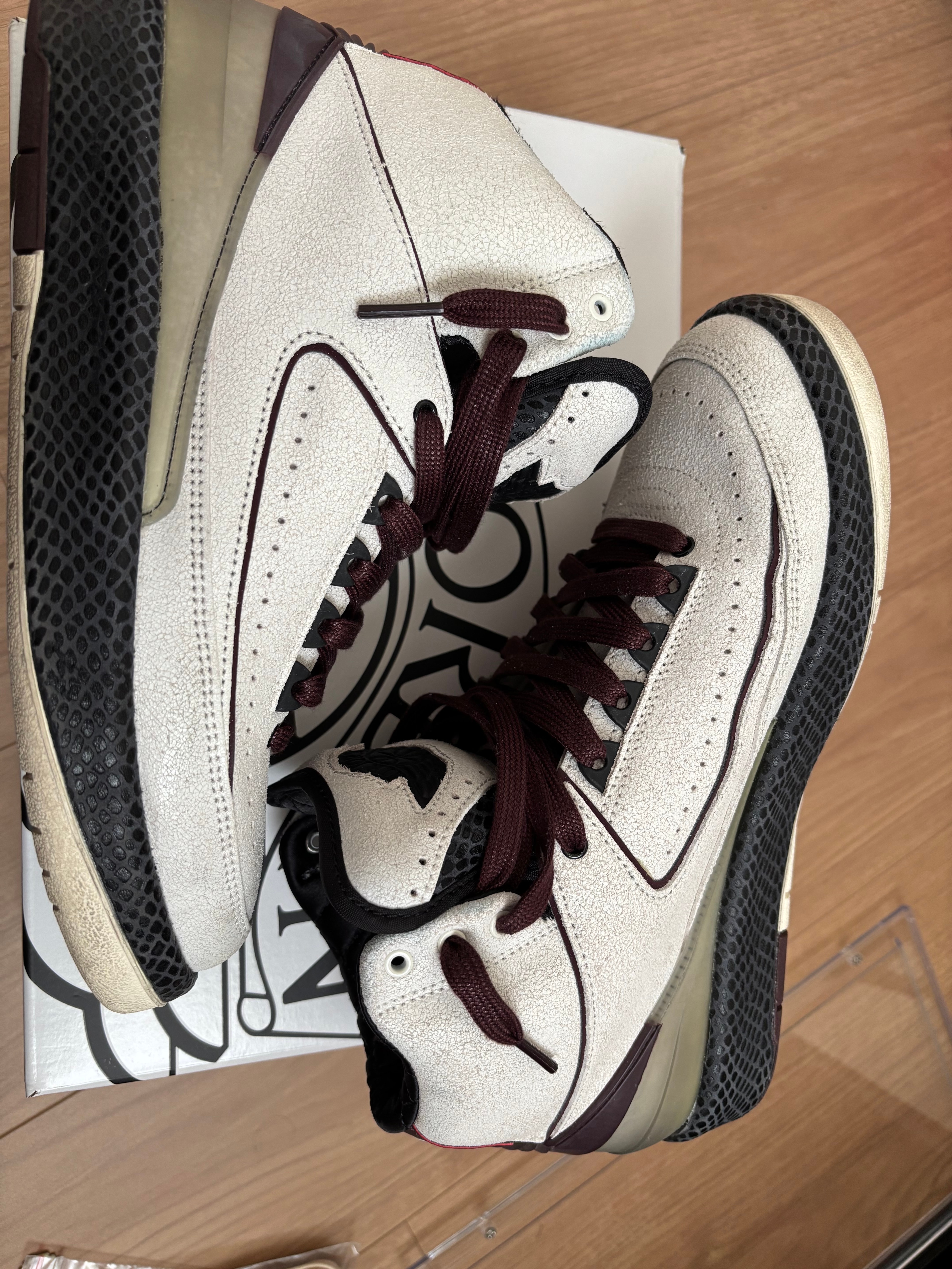 A Ma Maniere × Nike Air Jordan 2 "Airness/Sail and Burgundy"
