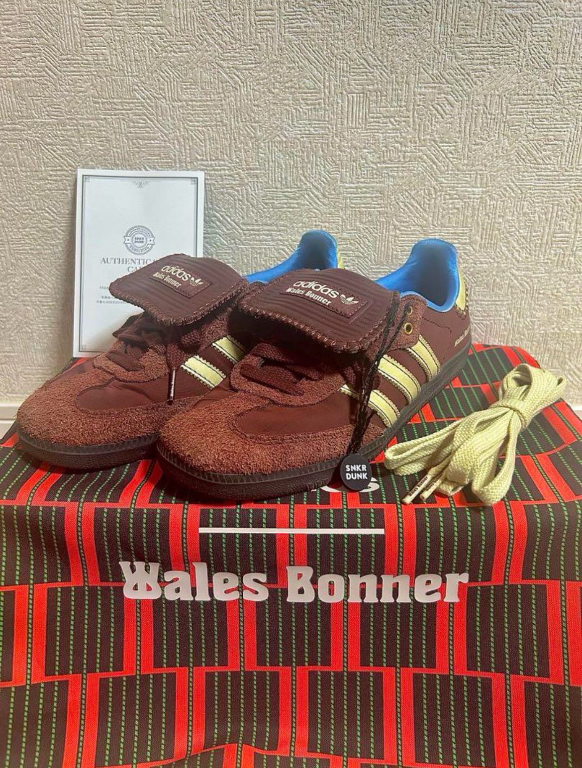 Wales Bonner × adidas Samba Nylon Low "Fox Brown/Sandy Beige/Lucky Blue"