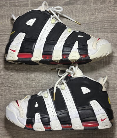 NIKE AIR MORE UPTEMPO "WHITE/BLACK/UNIVERSITY RED"(2020)