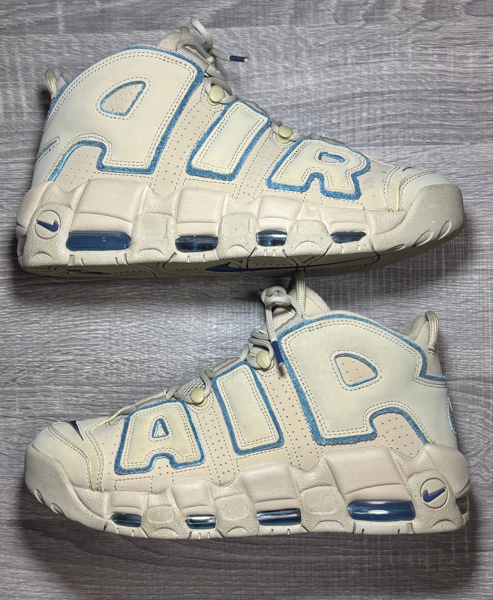 Nike Air More Uptempo "Limestone and Valerian Blue"