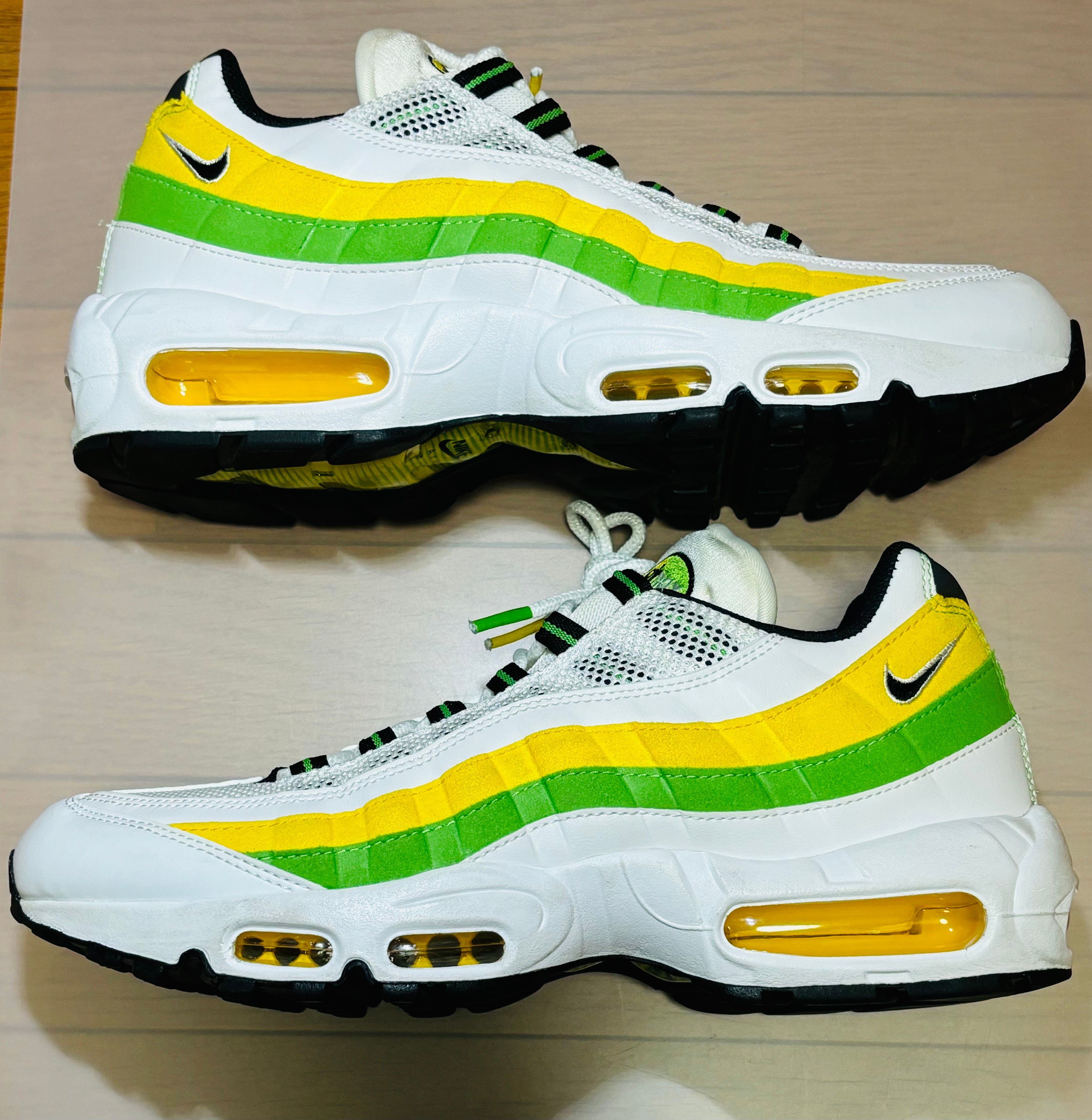 Nike Air Max 95 Essential "White/Green Apple-Tour Yellow-Black"