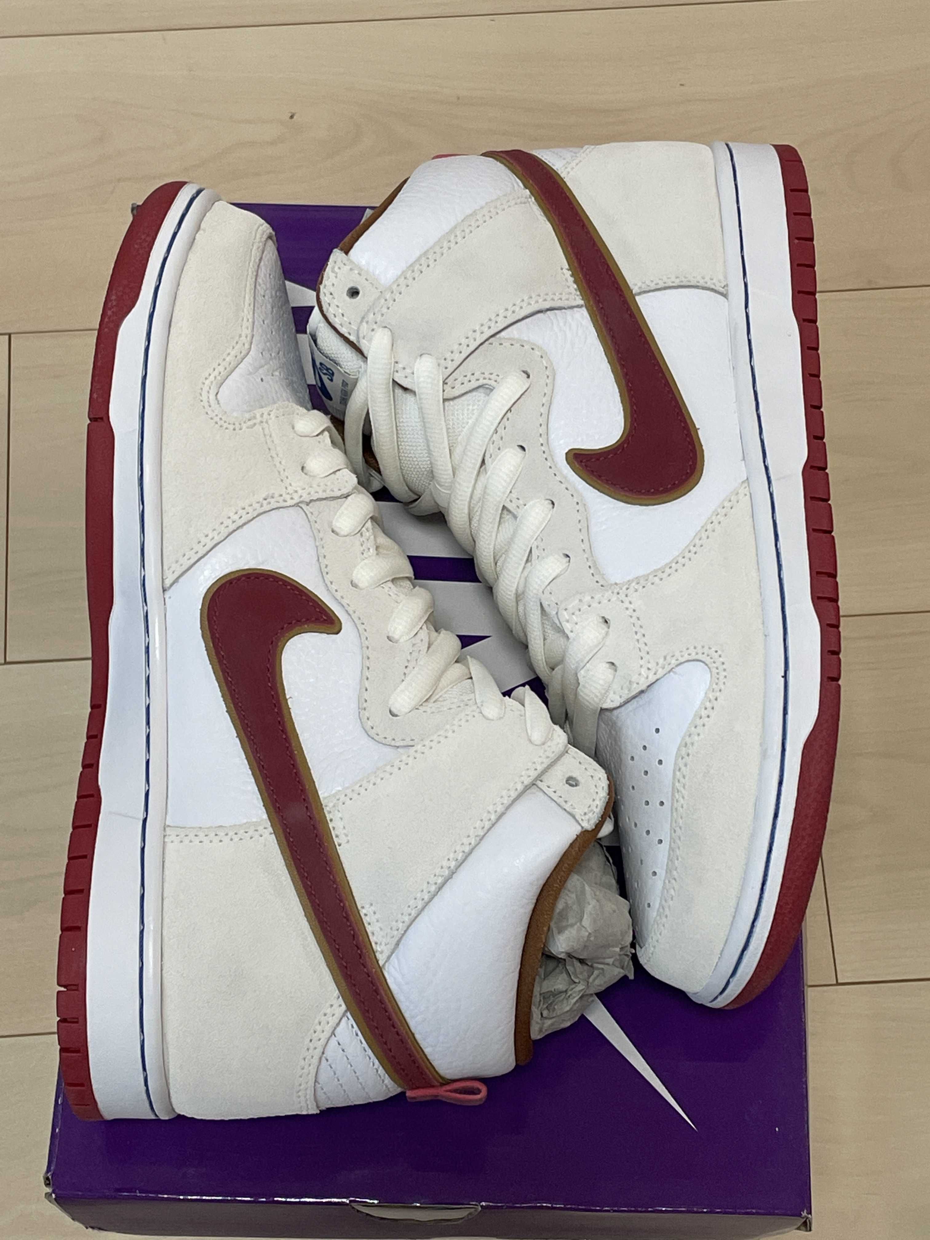 Nike Dunk High Pro "Sail/Team Crimson"