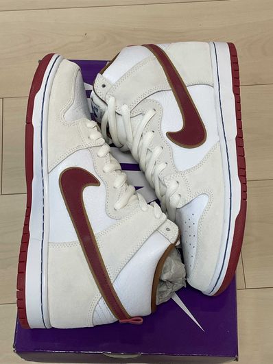 Nike Dunk High Pro "Sail/Team Crimson"