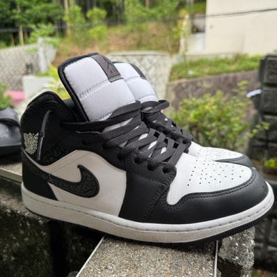 Nike Air Jordan 1 Mid "Panda Elephant/Safari"