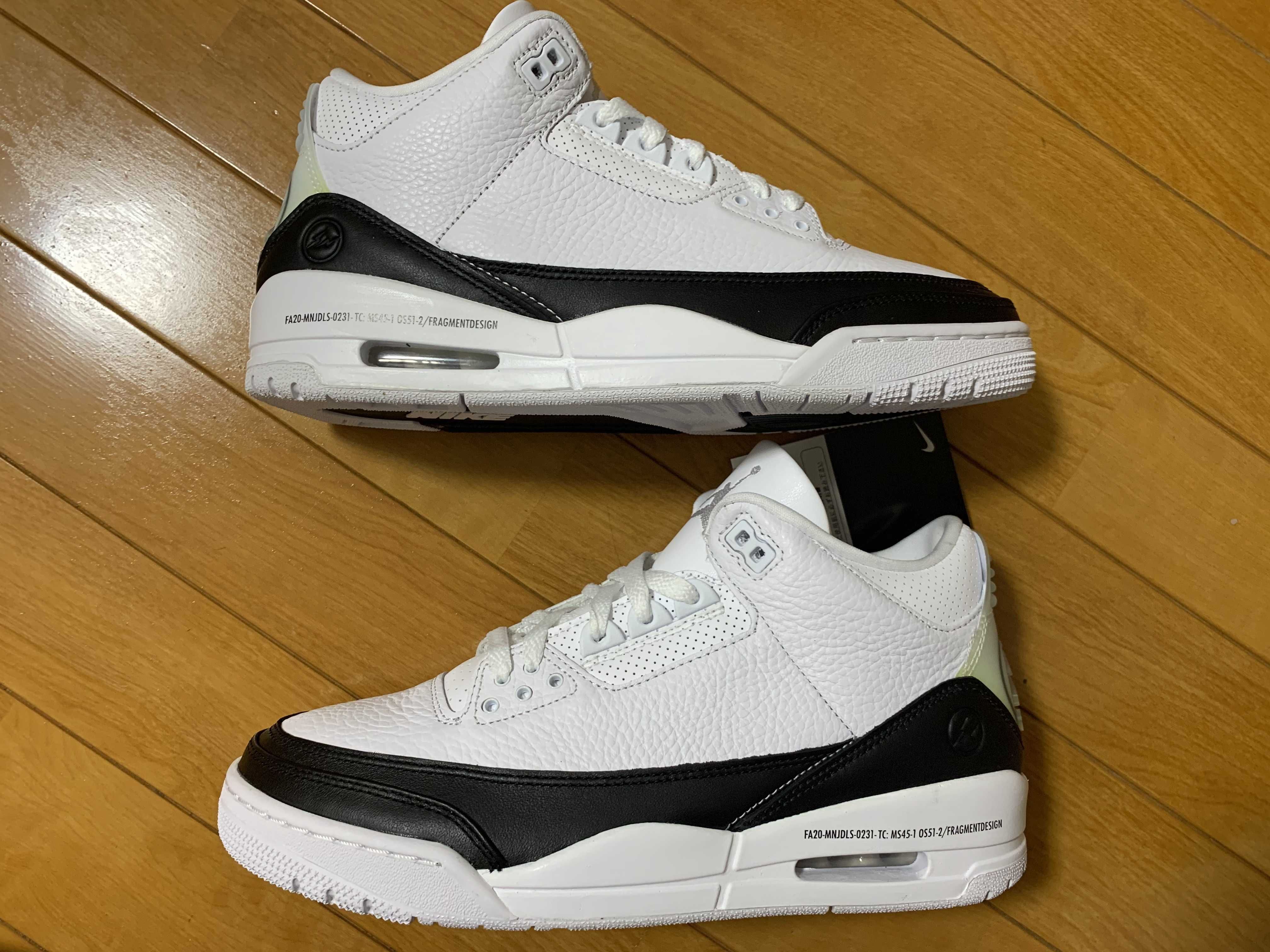 Fragment × Nike Air Jordan 3 "White/Black"