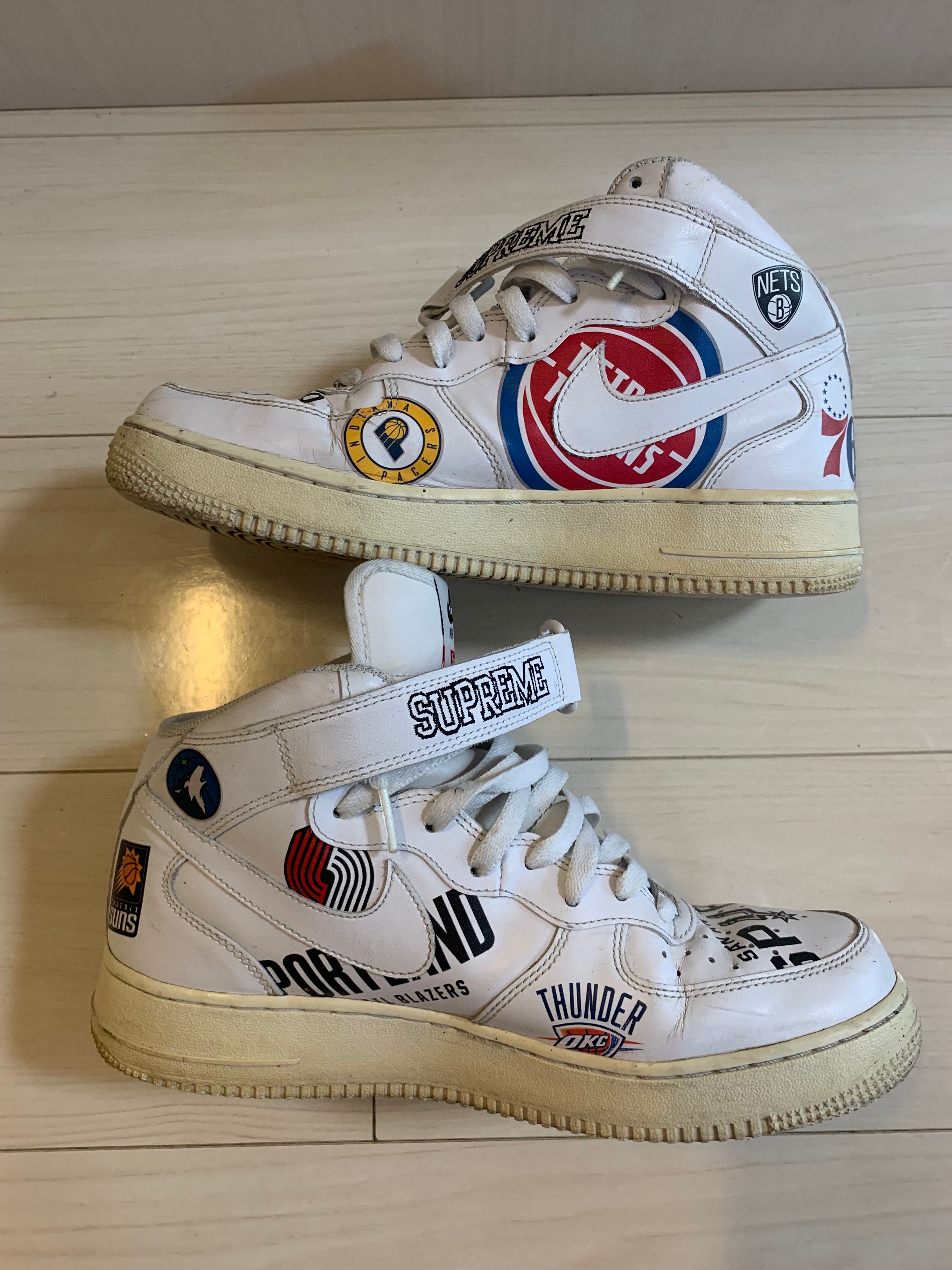 Supreme × NBA × Nike Air Force 1 Mid '07 "White"