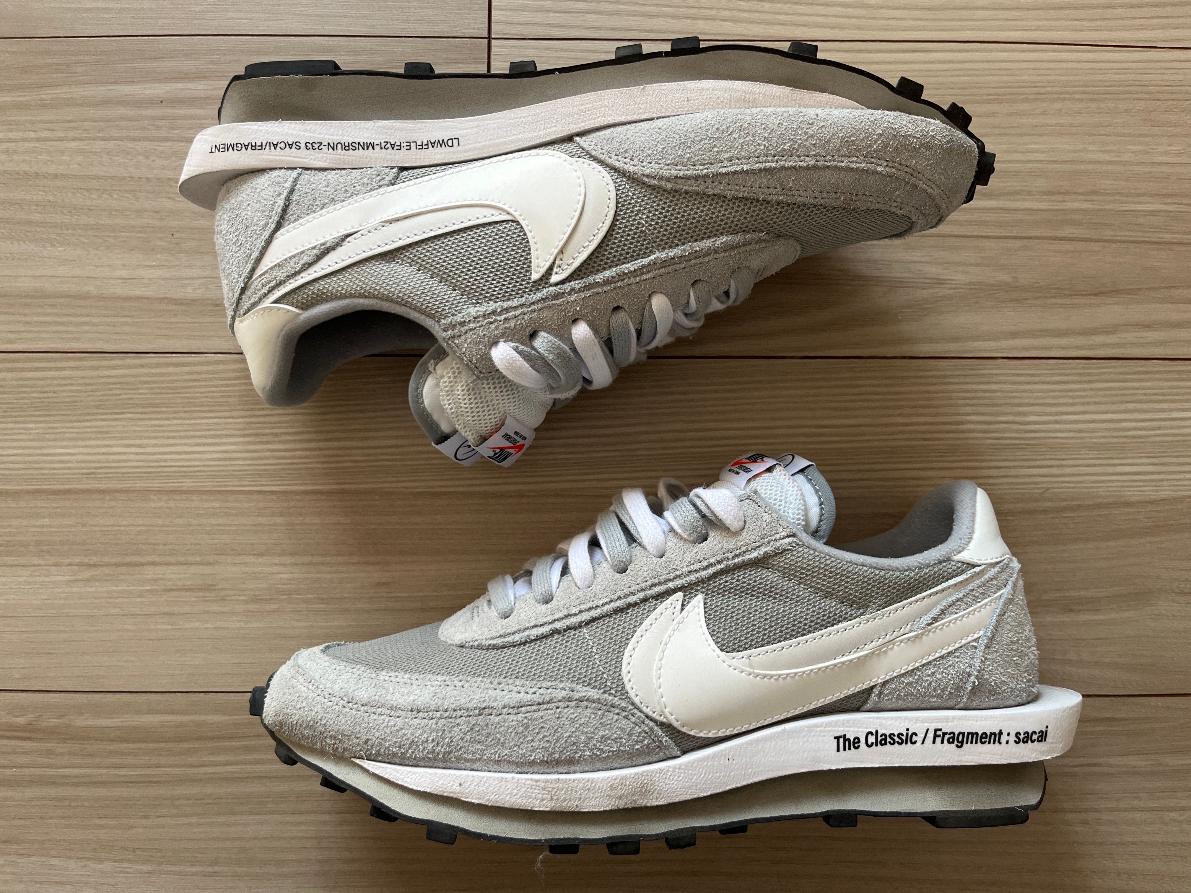 Fragment × sacai × Nike LD Waffle "Light Smoke Grey"