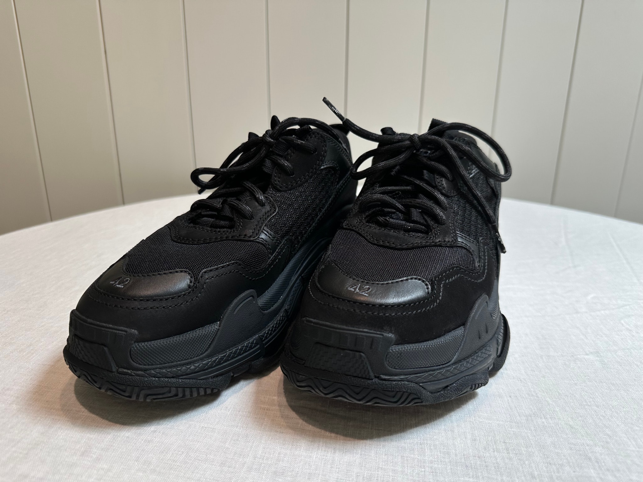 Balenciaga Triple S "Black White Laces"