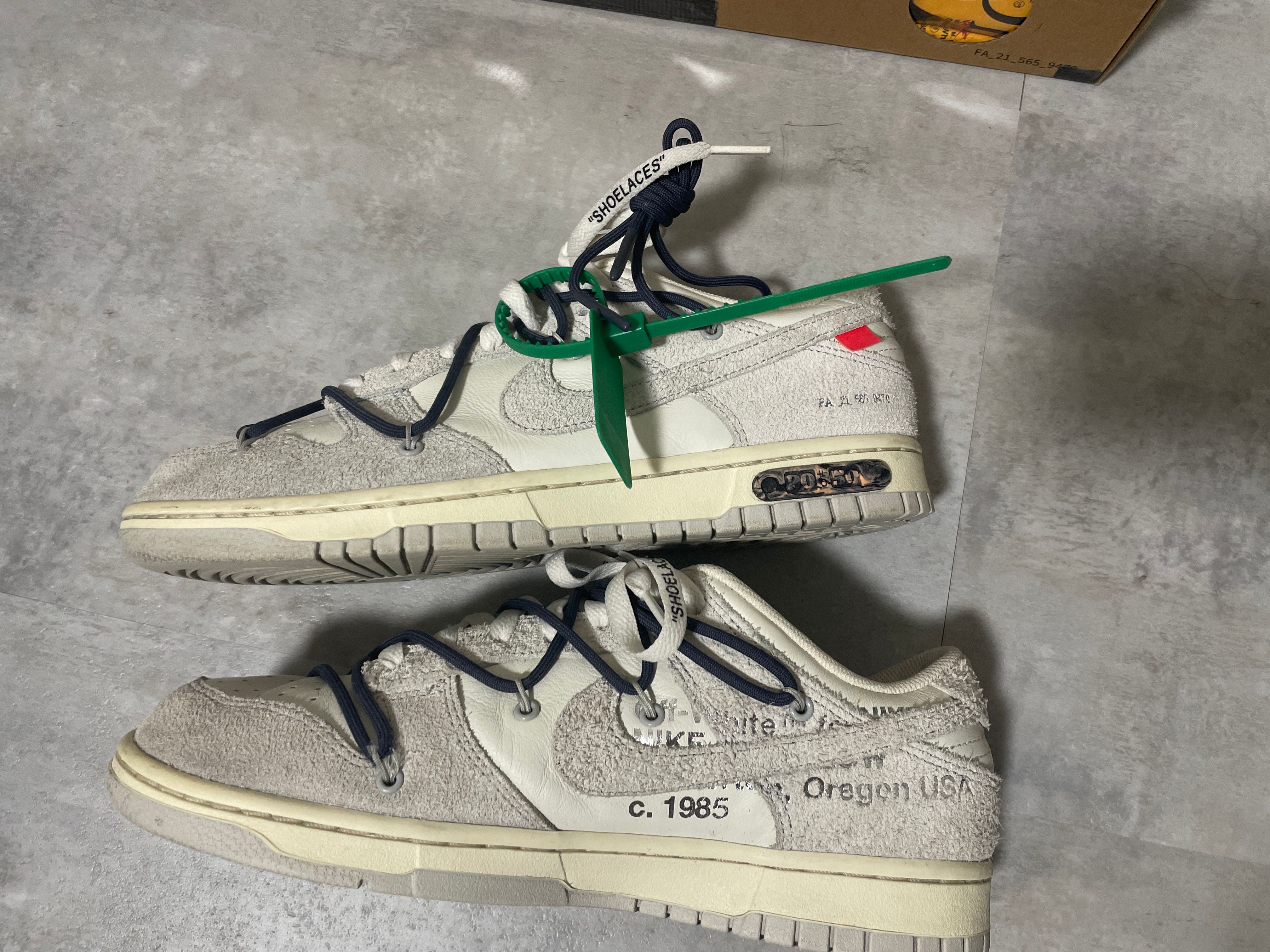 Off-White × Nike Dunk Low "Sail/Neutral Grey/Gridiron"