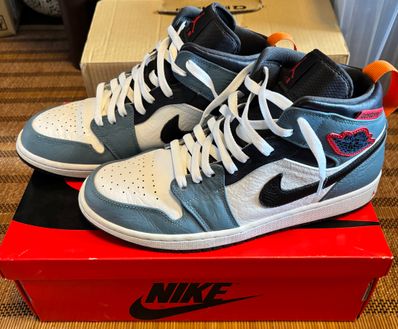 FACETASM × Nike Air Jordan 1 Mid "White/Navy"
