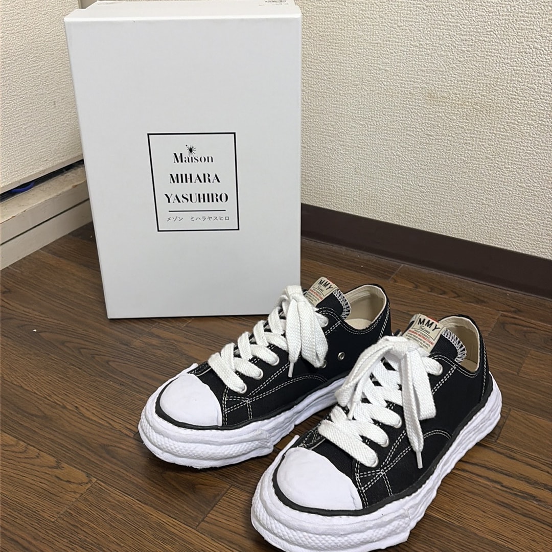 Maison MIHARA YASUHIRO PETERSON OG Sole Canvas Low-top Sneaker "Black"