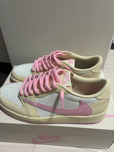 Travis Scott × Nike Air Jordan 1 Retro Low OG "Muslin/Shy Pink"