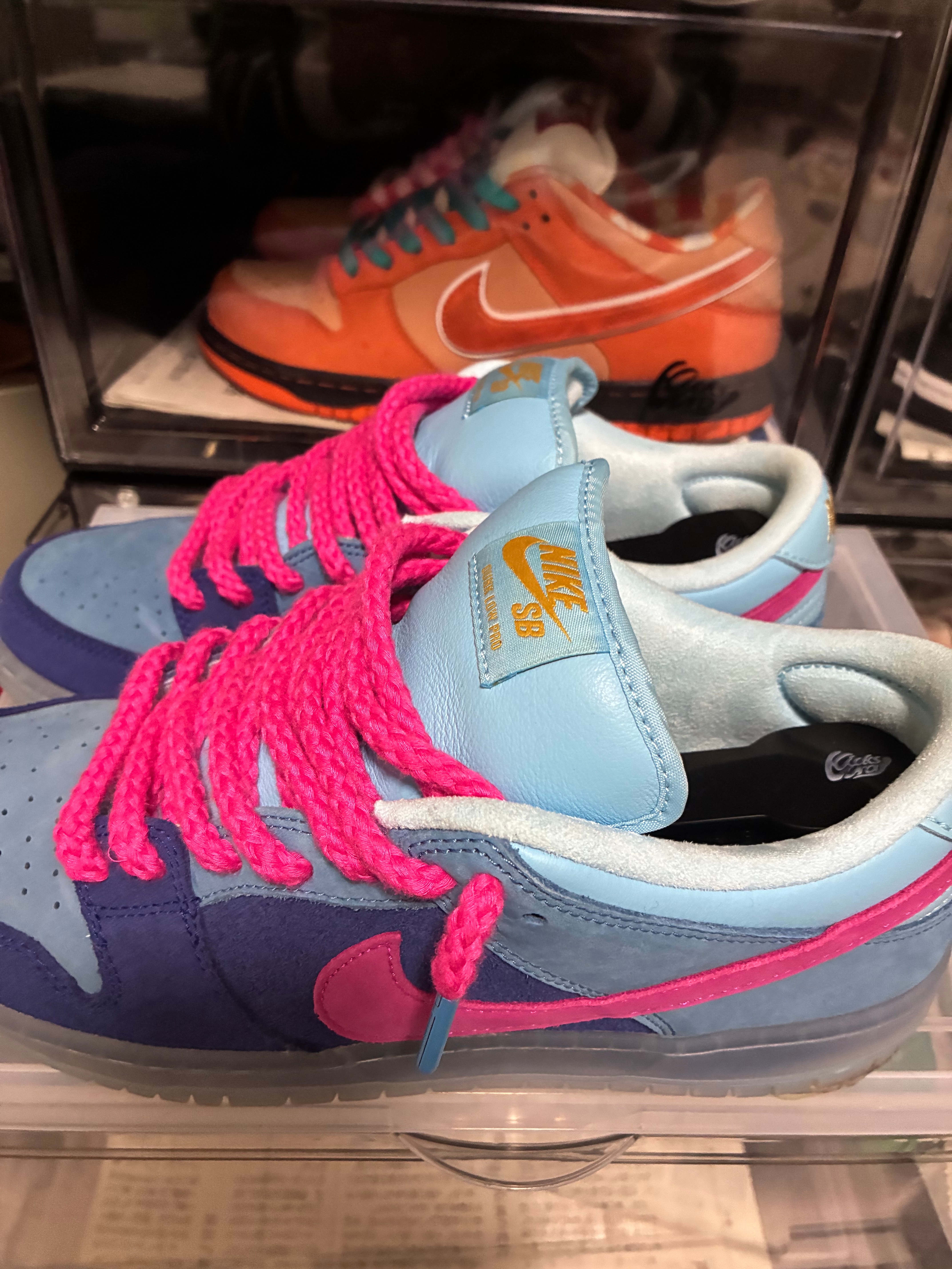 Run The Jewels × Nike SB Dunk Low "Deep Royal Blue and Active Pink"