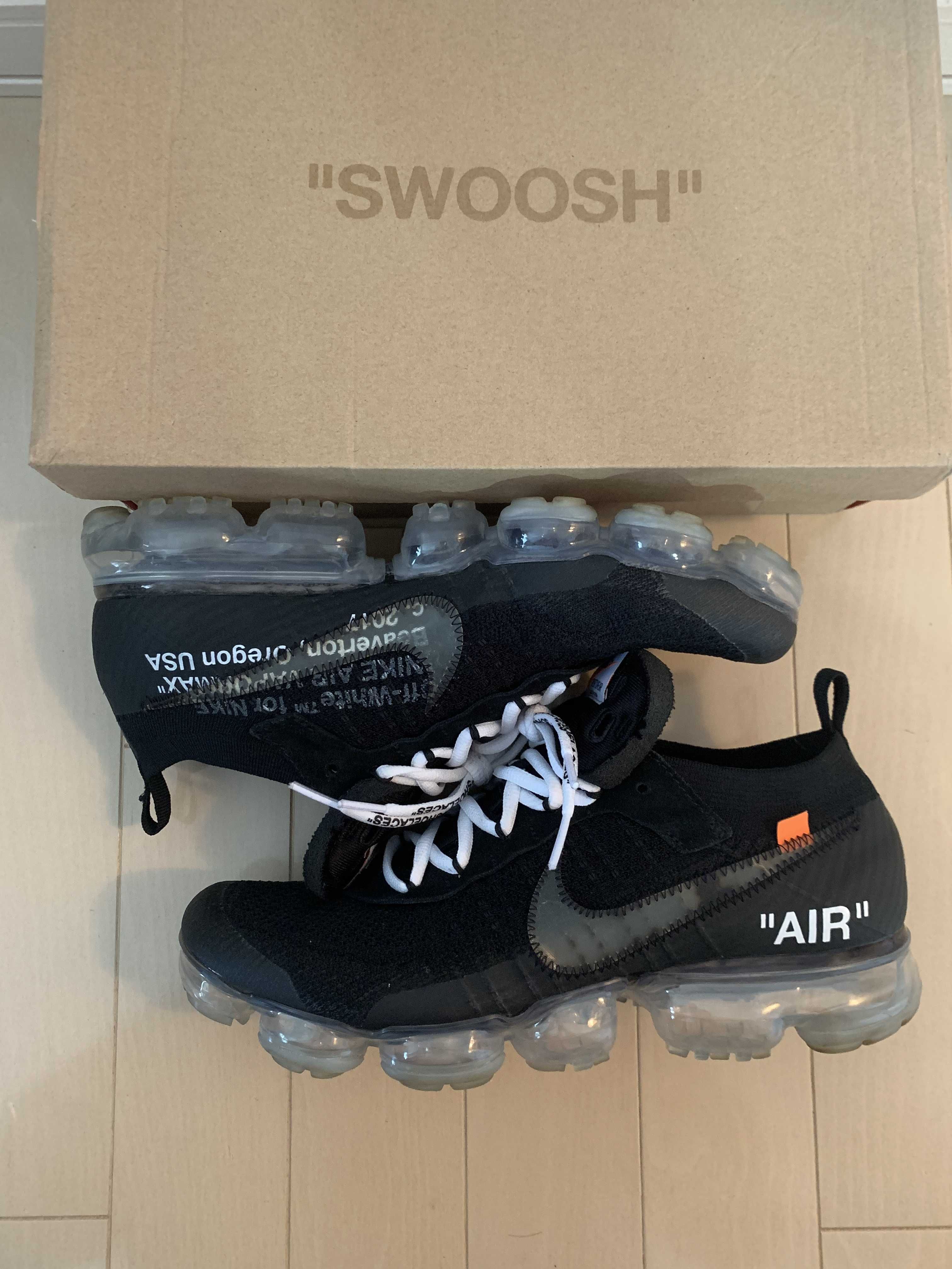Off-White × Nike Air Vapormax "Black/Total Orange/Clear"