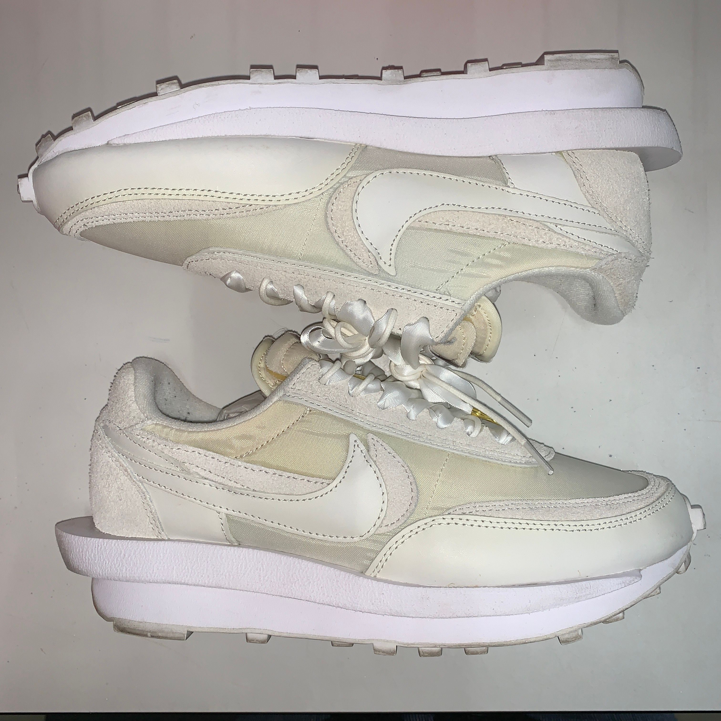 sacai × Nike LDV Waffle "Triple White"