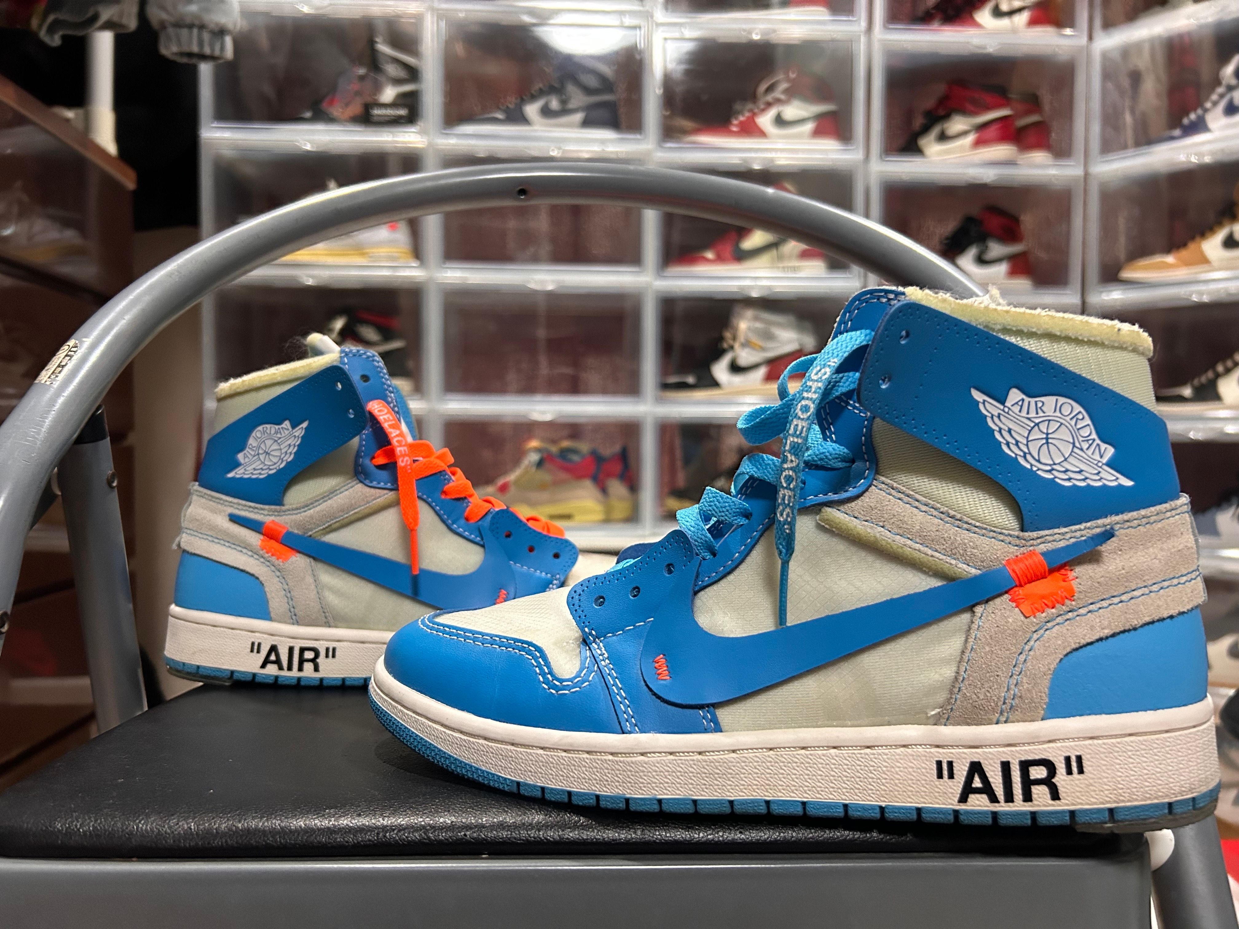 Off-White × Nike Air Jordan 1 High UNC "White/Dark Powder Blue"