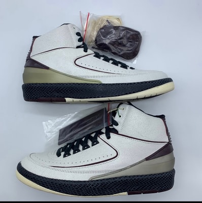 A Ma Maniere × Nike Air Jordan 2 "Airness/Sail and Burgundy"