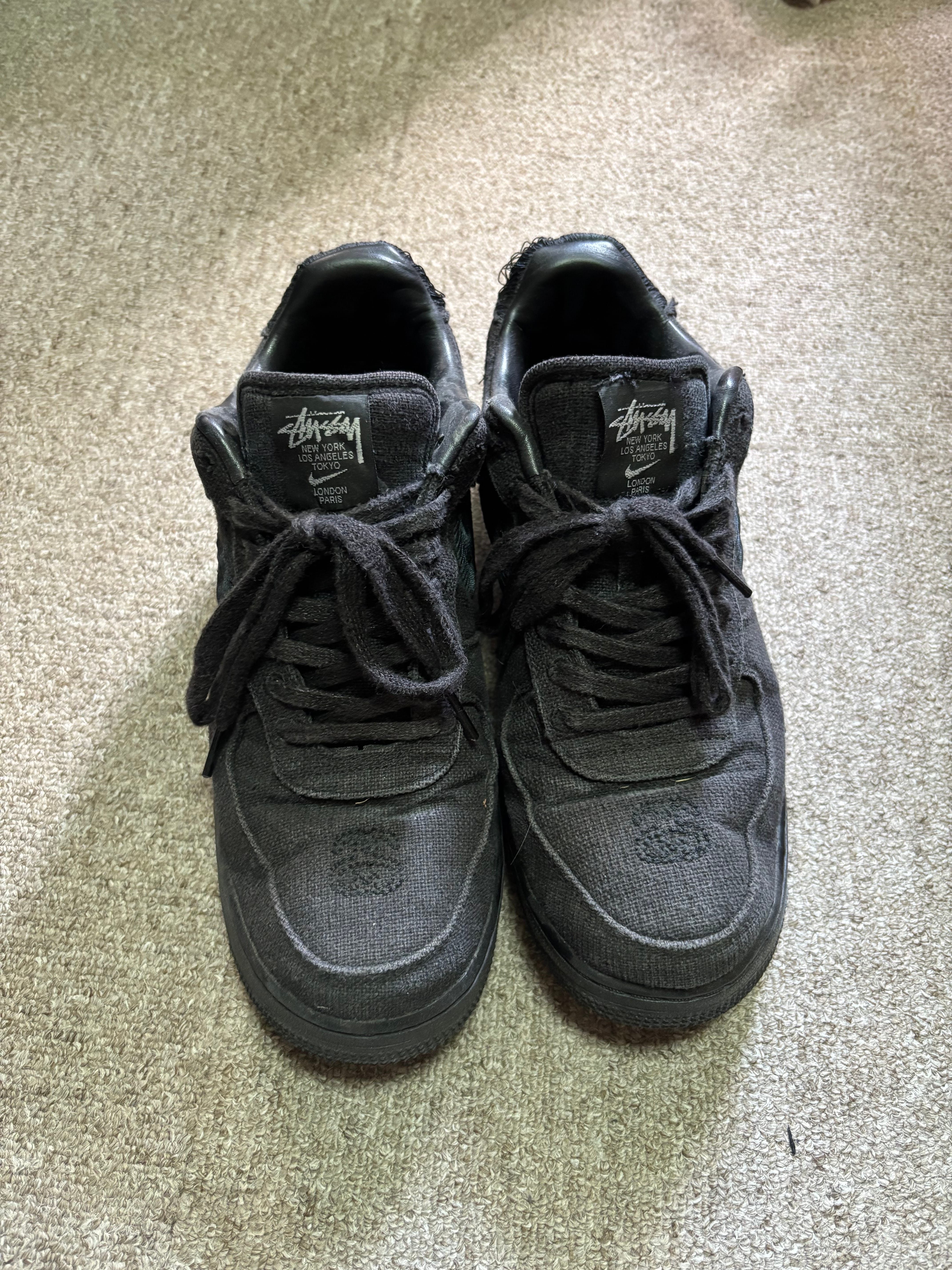 Stussy × Nike Air Force 1 Low "Triple Black"