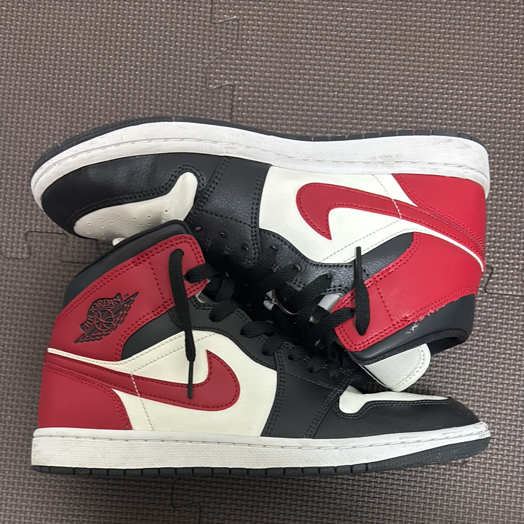 Nike Women's Air Jordan 1 Mid "Sail/Off Noir/White/Gym Red"