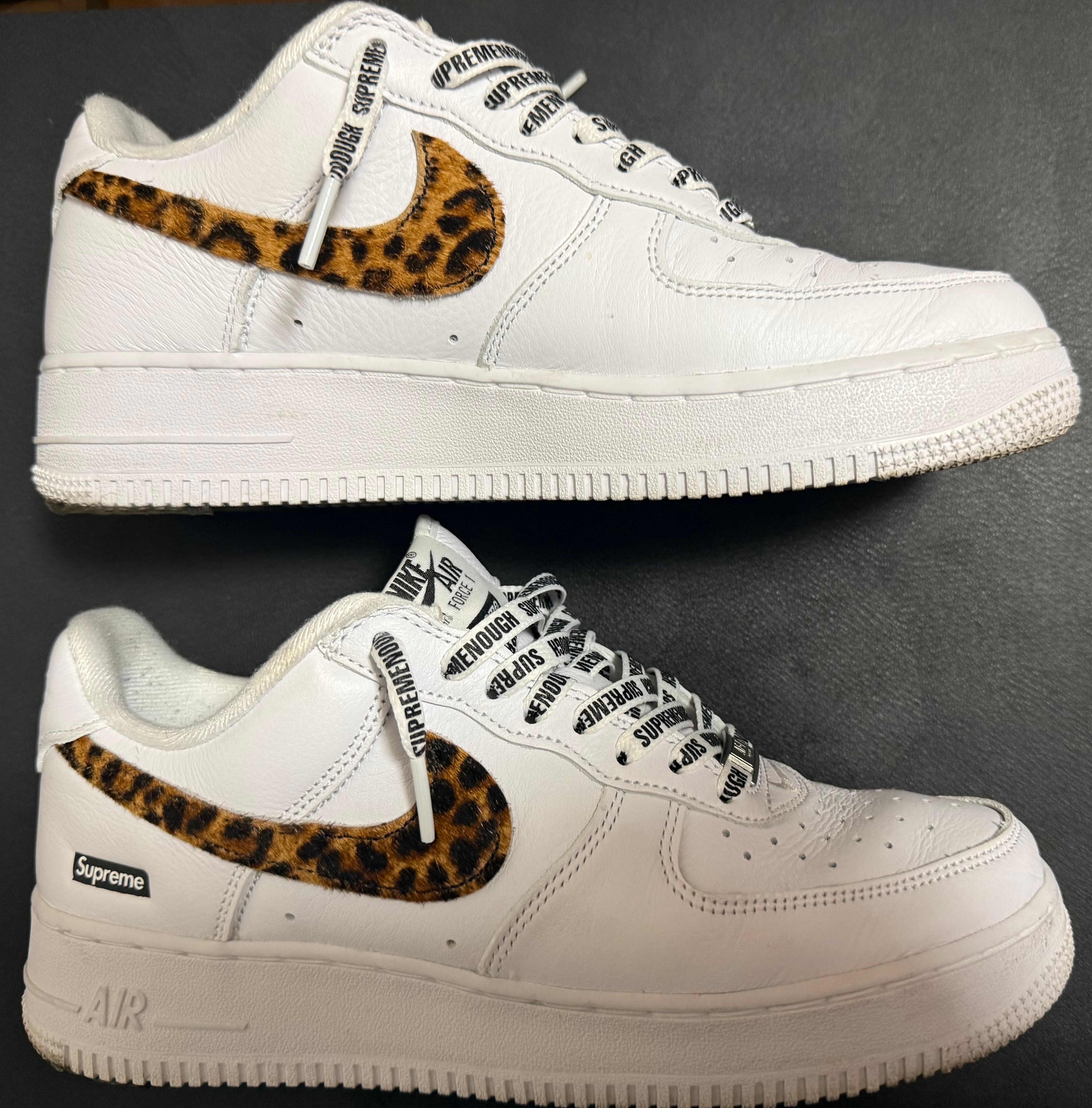 GOODENOUGH × Supreme × Nike Air Force 1 Low "White/Leopard" (25SS Week15)