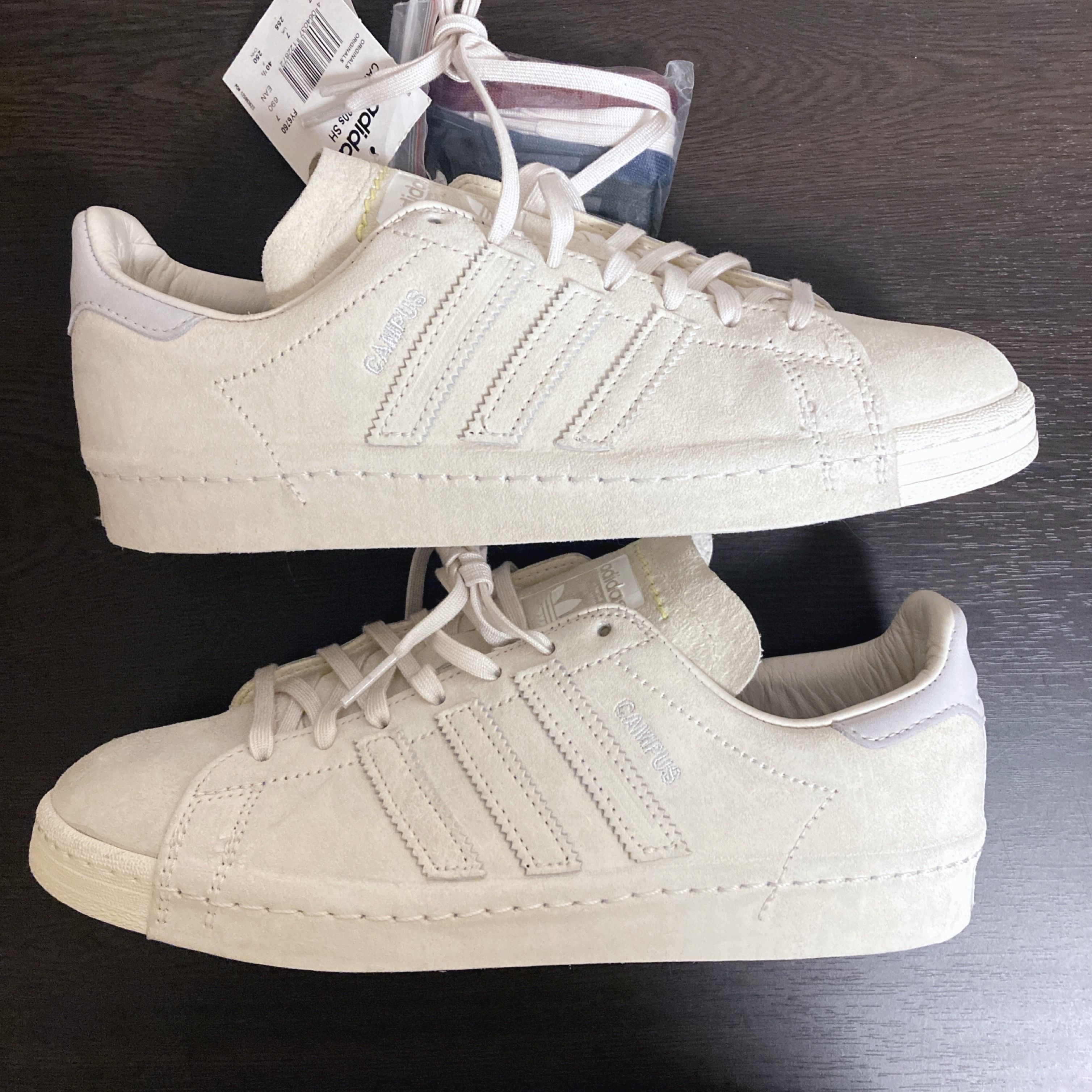 RECOUTURE × adidas CAMPUS 80s SH "CHALK WHITE"