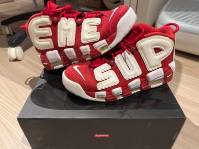 Supreme × Nike Air More Uptempo "White/Red"