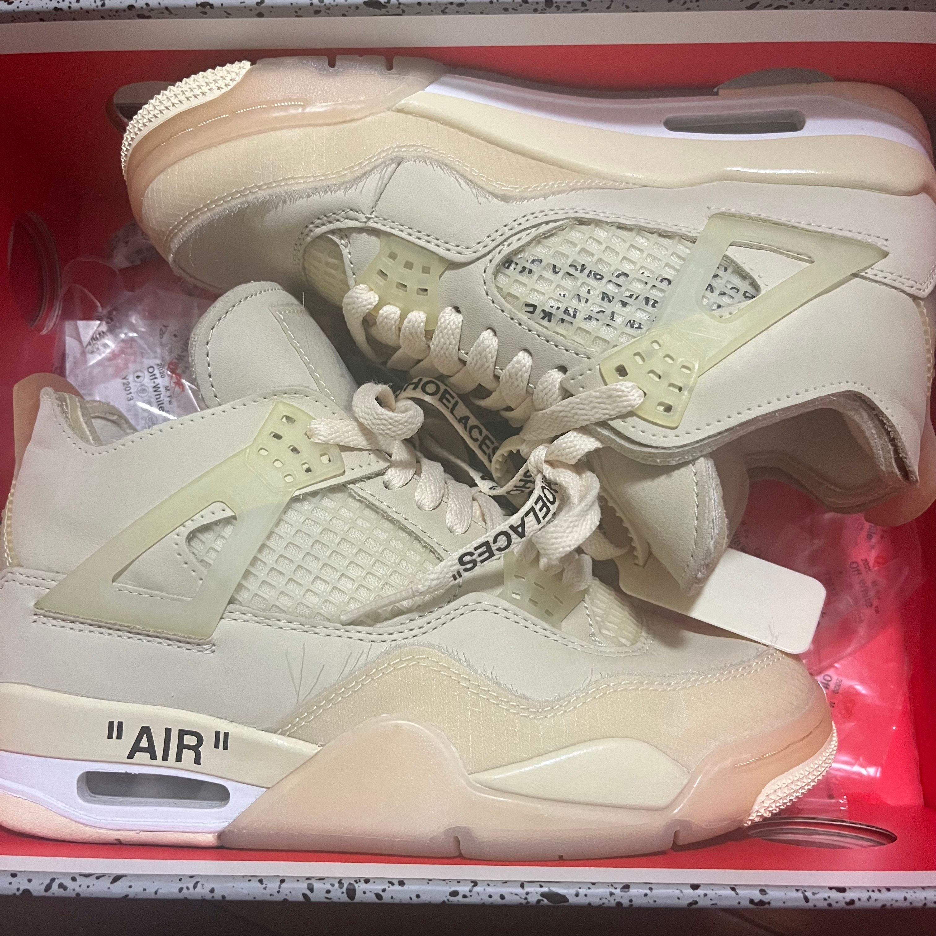Off-White × Nike Women's Air Jordan 4 SP "Sail"