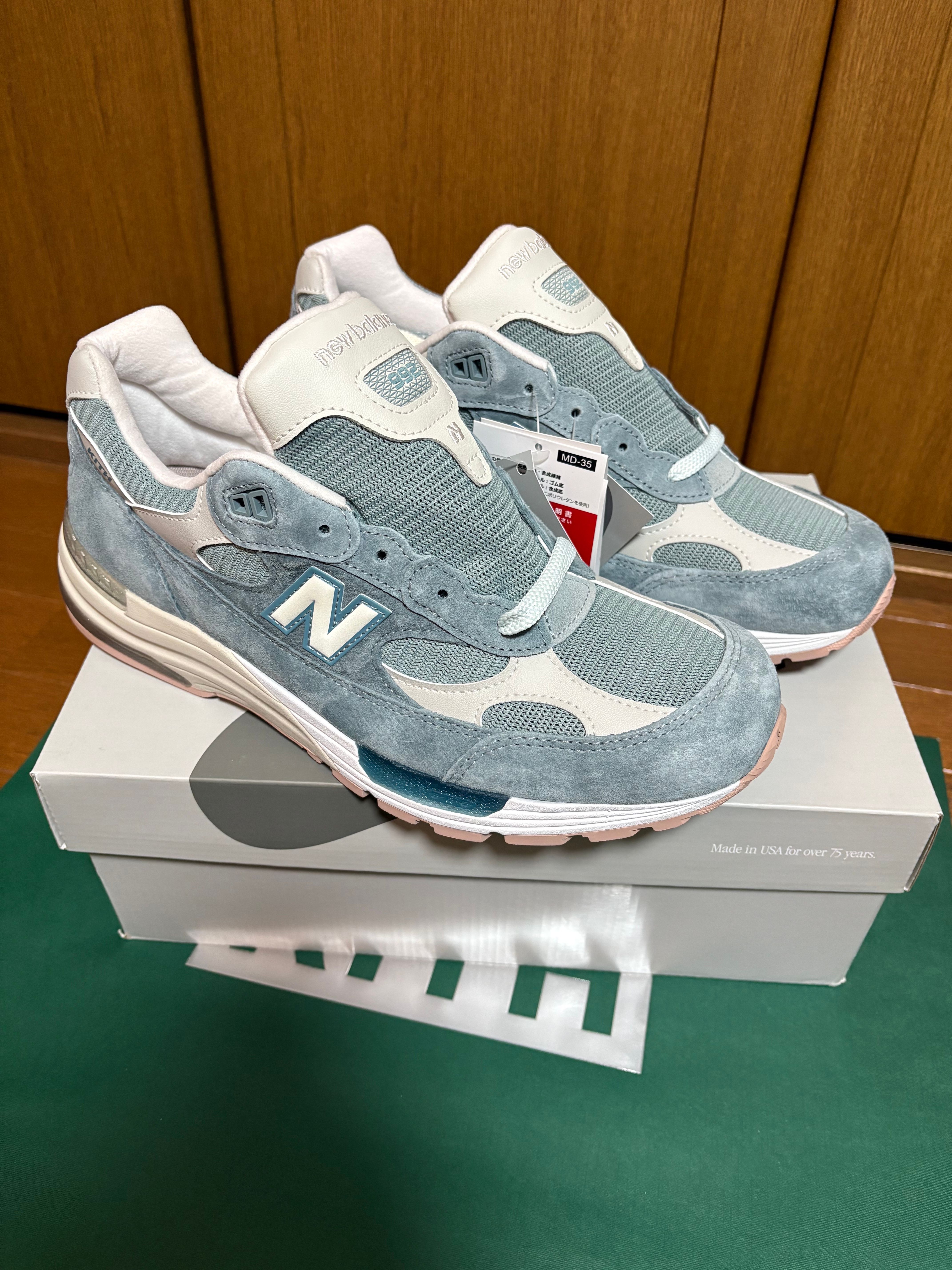 KITH × New Balance 992 "Aegean Blue/Shadow Gray"