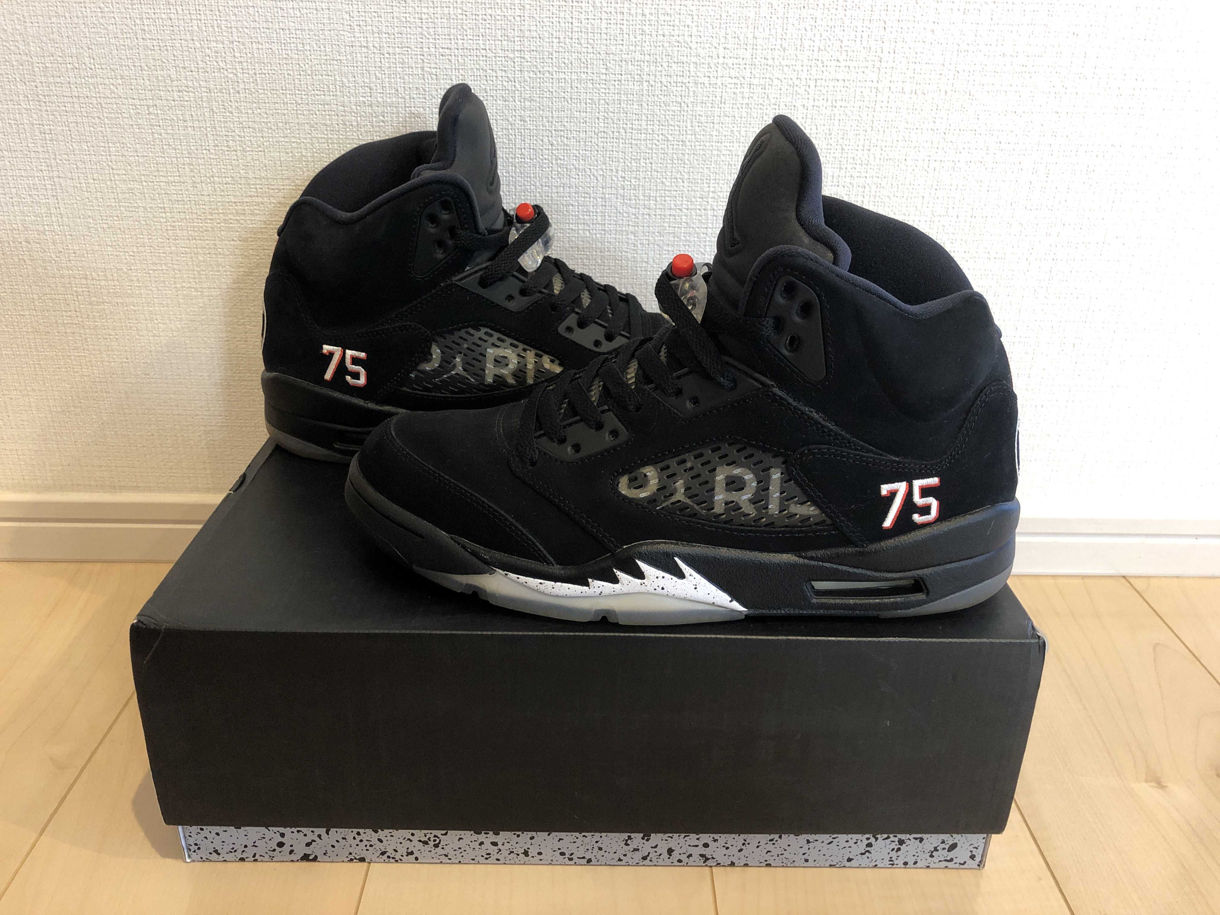NIKE AIR JORDAN 5 PARIS SAINT-GERMAIN BLACK/CEMENT GREY