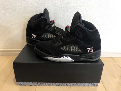 NIKE AIR JORDAN 5 PARIS SAINT-GERMAIN BLACK/CEMENT GREY