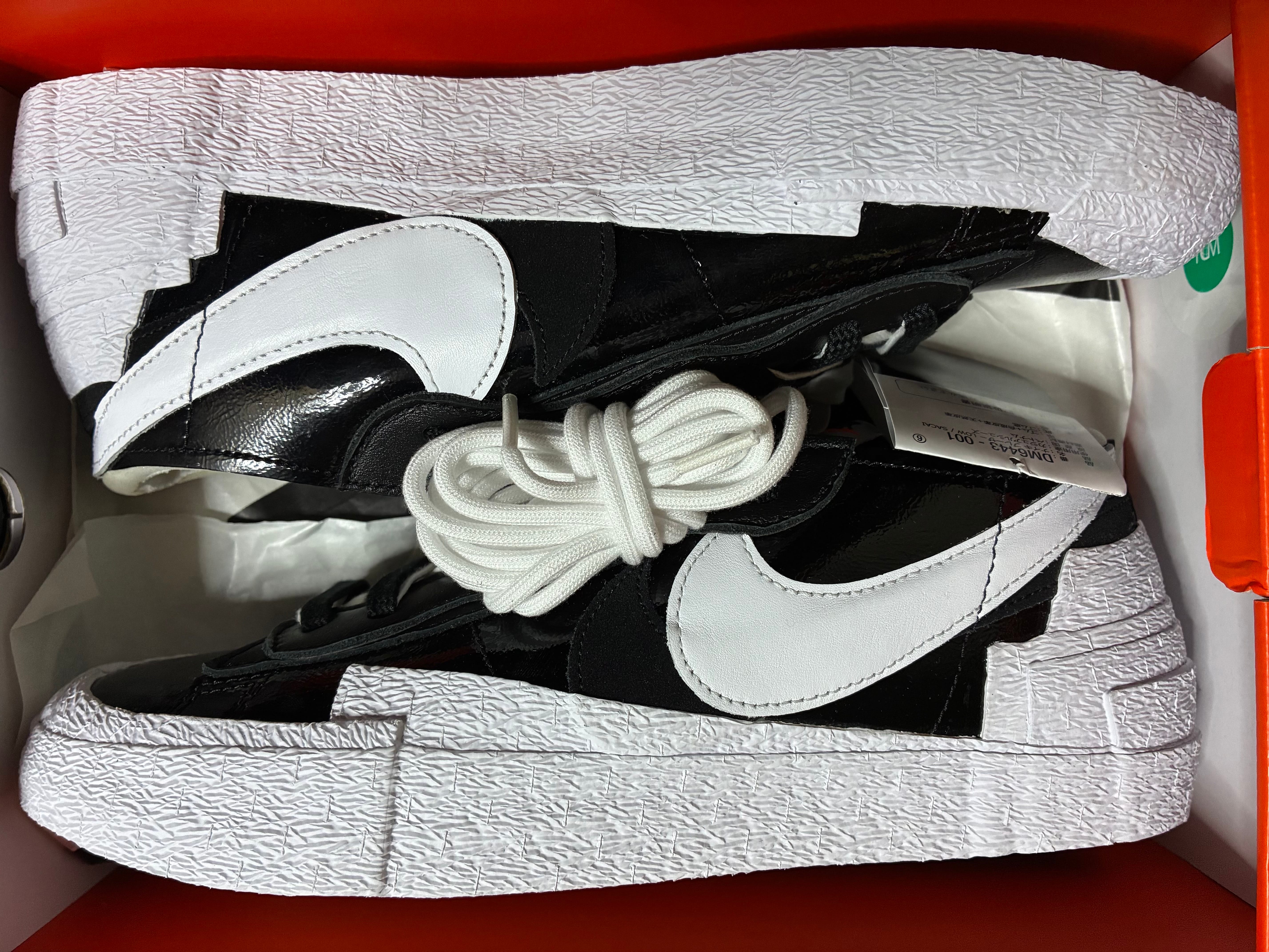 sacai × Nike Blazer Low "Black Patent Leather"