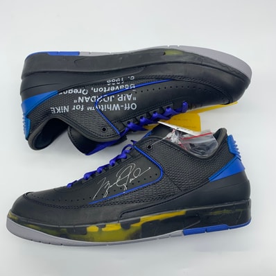 Off-White × Nike Air Jordan 2 Low "Black and Varsity Royal"