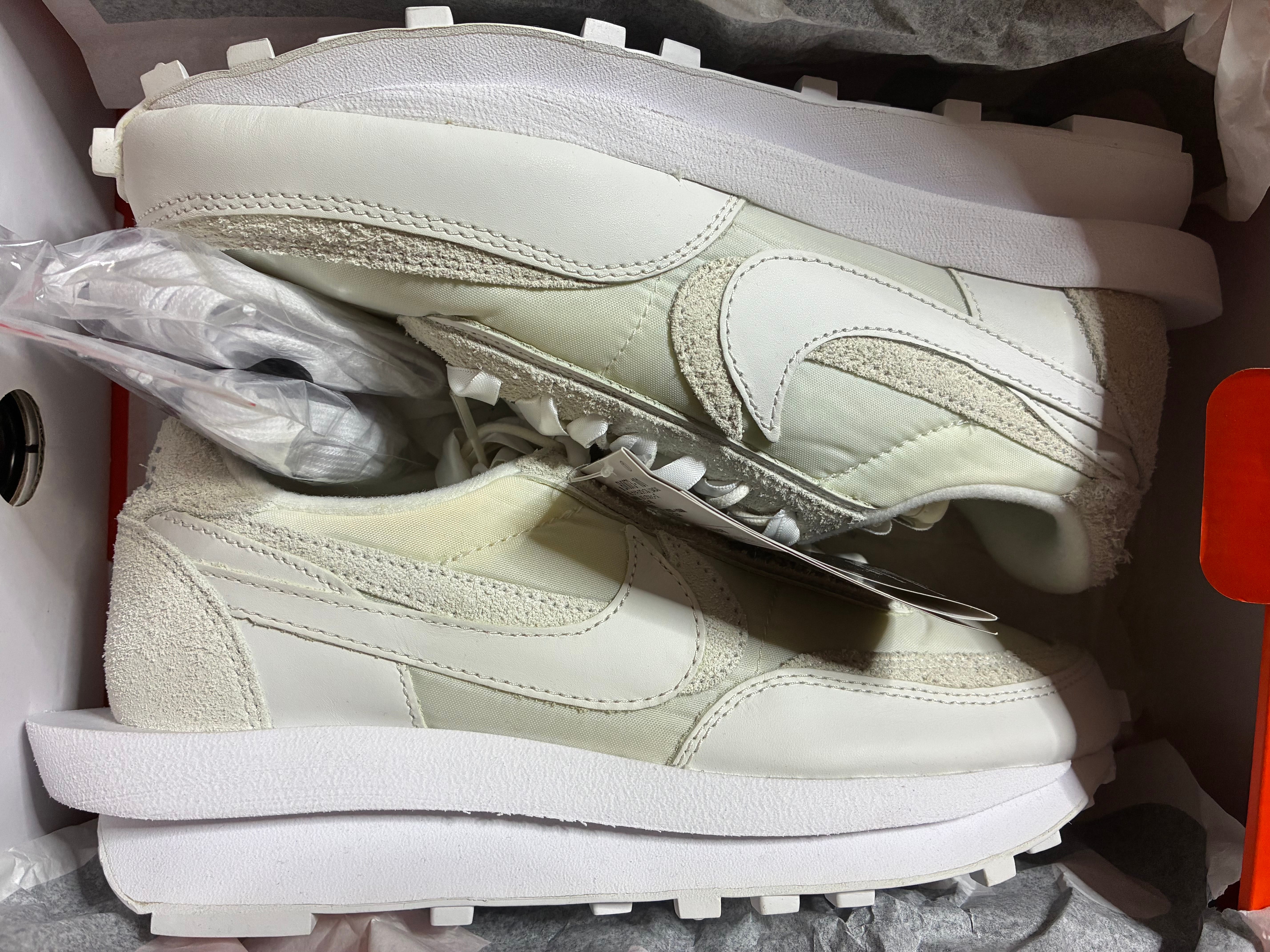 sacai × Nike LDV Waffle "Triple White"