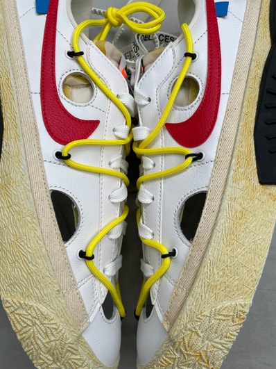 Off-White × Nike Blazer Low "White and University Red"