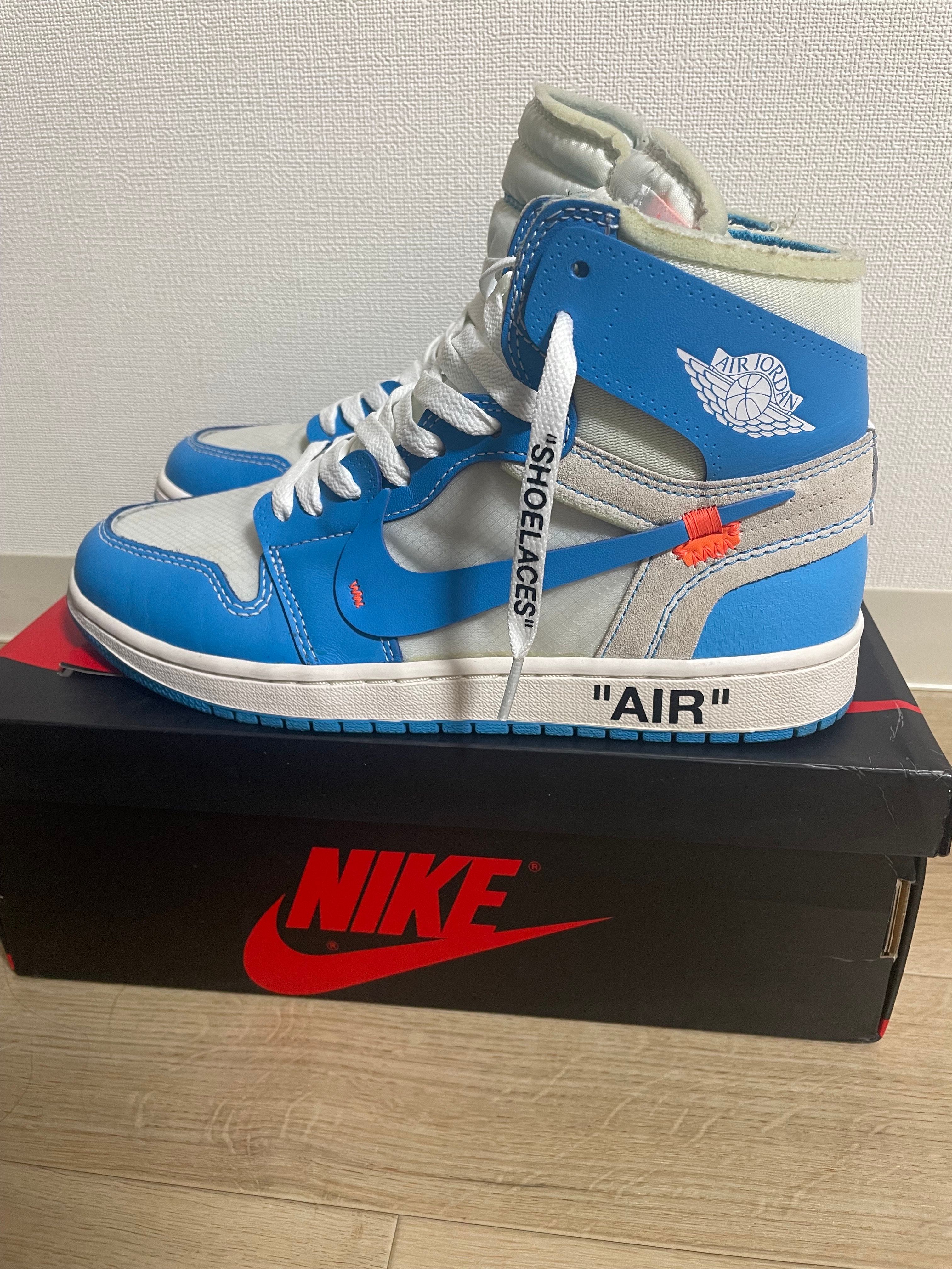 Off-White × Nike Air Jordan 1 High UNC "White/Dark Powder Blue"