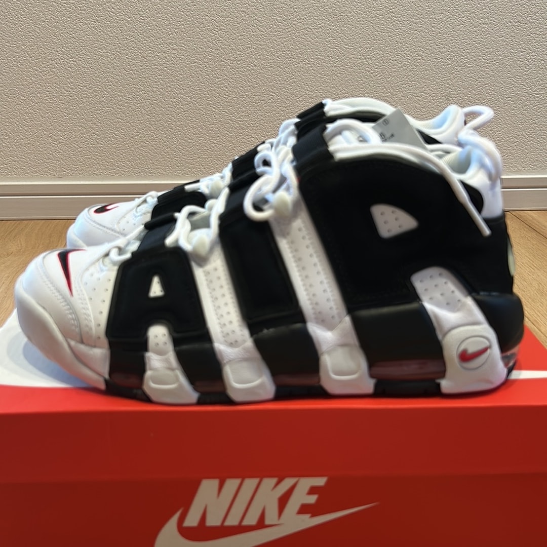NIKE AIR MORE UPTEMPO "WHITE/BLACK/UNIVERSITY RED"(2020)