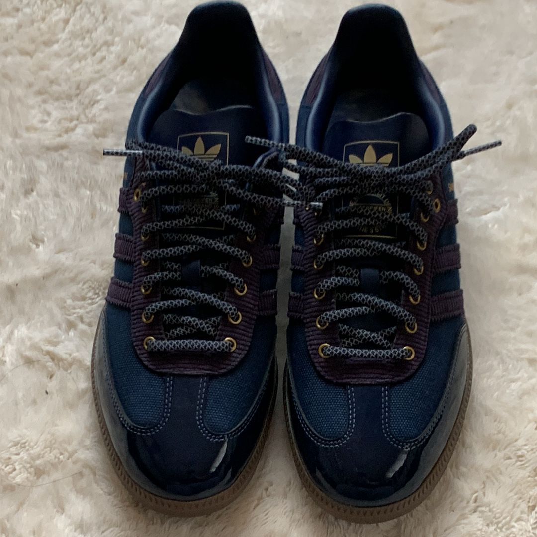 Alwayth × adidas Samba OG "College Navy/Aurora Black/Matte Gold"